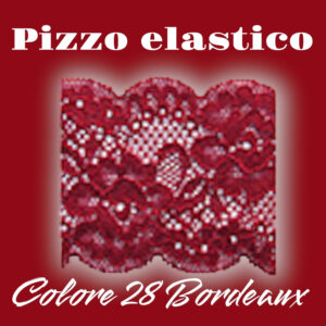 Pizzo Elastico LS402 Colore 28 Bordeaux