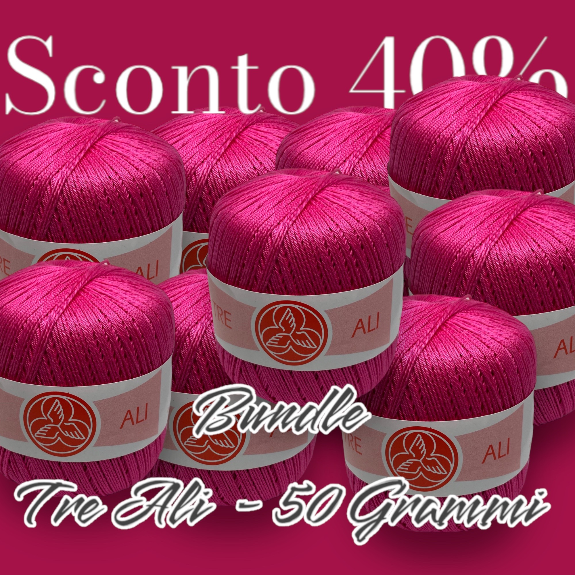 Bundle Tre Ali Cucirni Tre stelle – 100% Puro Cotone – 50 Gr