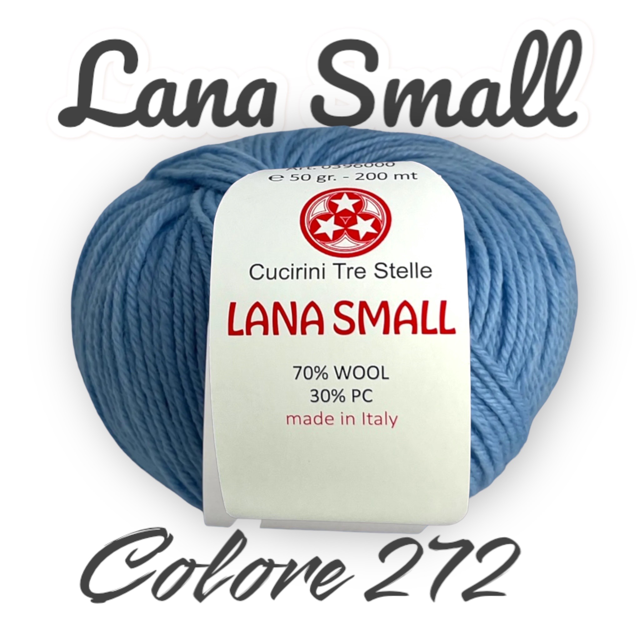 Bundle 10 gomitoli Lana Small Cucirini Tre Stelle – 70% Lana 30% Acrilico -  Ricamiamo