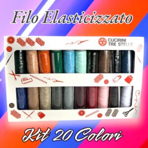 kit fili elasticizzati 20 colori