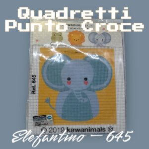 Quadretti Punto Croce: Elefantino - 645