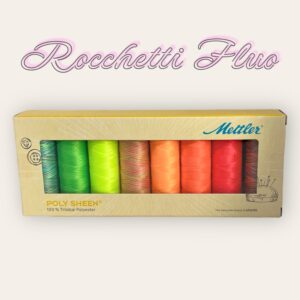 Rocchetti di Filo FLUO in 10 Colori Fluorescenti Assortiti