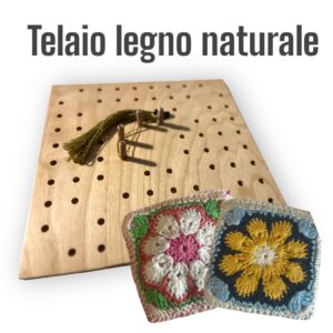 Telaio Quadrato in Legno Naturale con Tasselli MAXI