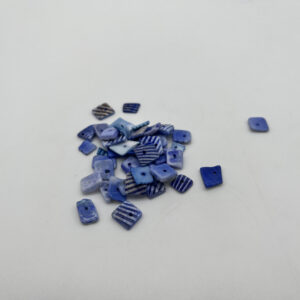 Perle di Conchiglia Piccole Blu Preforate