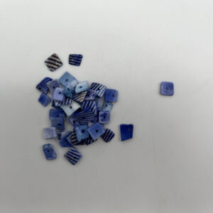 Perle di Conchiglia Piccole Blu Preforate